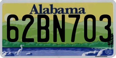 AL license plate 62BN703