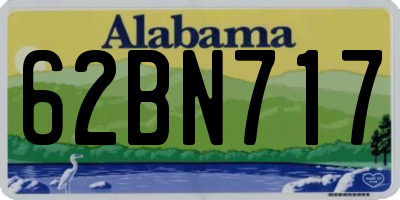 AL license plate 62BN717