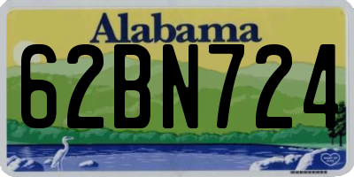 AL license plate 62BN724