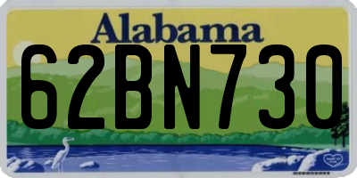 AL license plate 62BN730