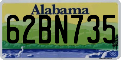 AL license plate 62BN735