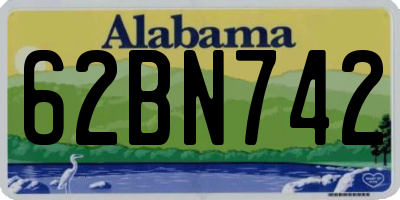 AL license plate 62BN742