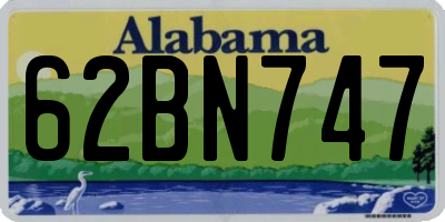 AL license plate 62BN747