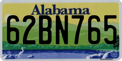 AL license plate 62BN765