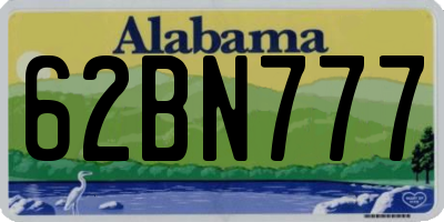 AL license plate 62BN777