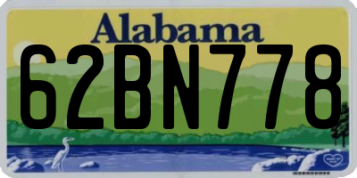 AL license plate 62BN778