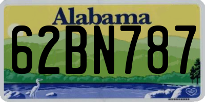 AL license plate 62BN787