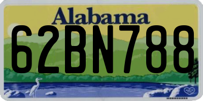 AL license plate 62BN788