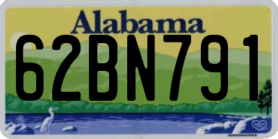 AL license plate 62BN791