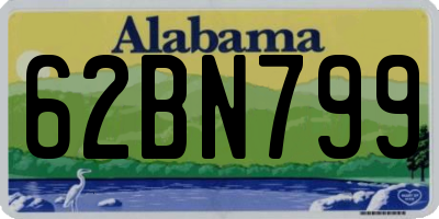 AL license plate 62BN799