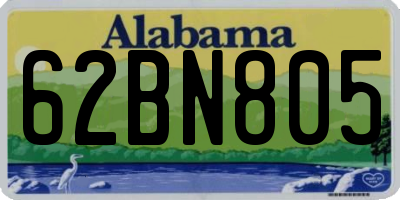 AL license plate 62BN805