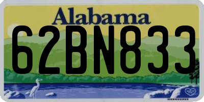 AL license plate 62BN833