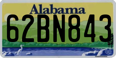AL license plate 62BN843