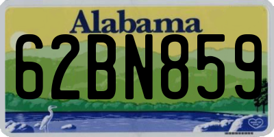 AL license plate 62BN859