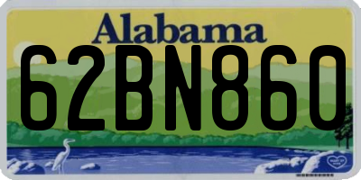 AL license plate 62BN860
