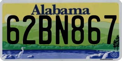 AL license plate 62BN867