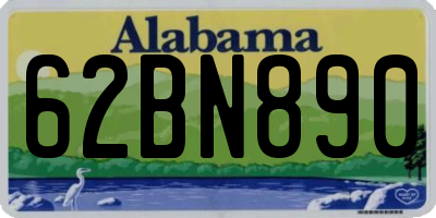 AL license plate 62BN890