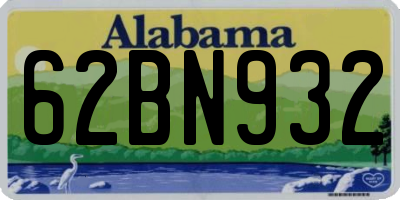 AL license plate 62BN932