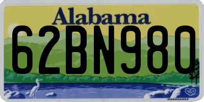 AL license plate 62BN980