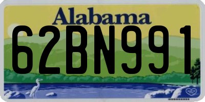 AL license plate 62BN991