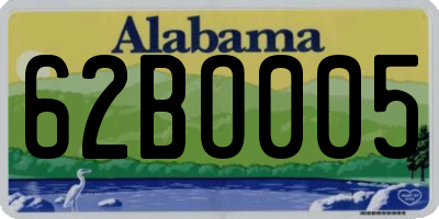 AL license plate 62BO005