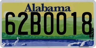 AL license plate 62BO018