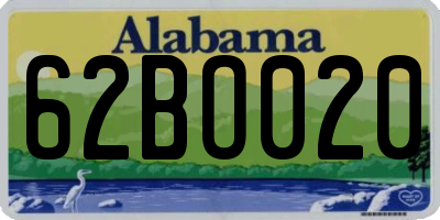 AL license plate 62BO020