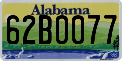 AL license plate 62BO077