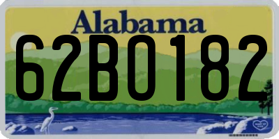 AL license plate 62BO182