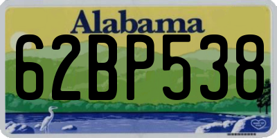 AL license plate 62BP538