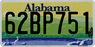AL license plate 62BP751