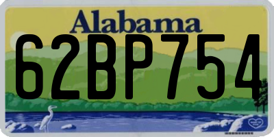 AL license plate 62BP754