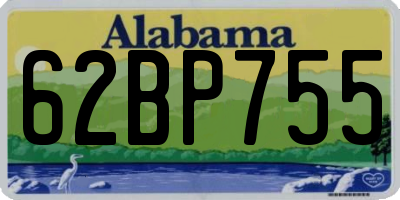 AL license plate 62BP755