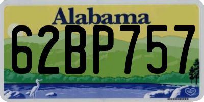 AL license plate 62BP757