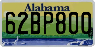 AL license plate 62BP800
