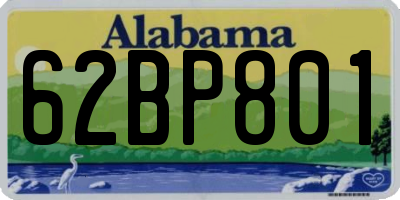 AL license plate 62BP801
