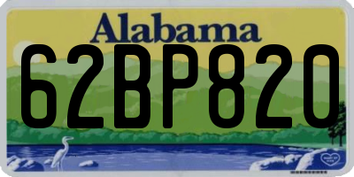 AL license plate 62BP820