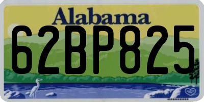 AL license plate 62BP825