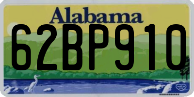 AL license plate 62BP910
