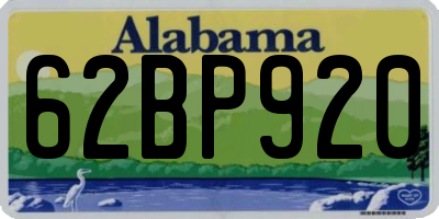 AL license plate 62BP920