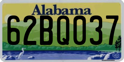 AL license plate 62BQ037