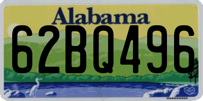 AL license plate 62BQ496