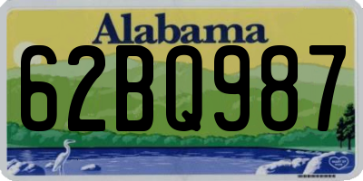 AL license plate 62BQ987