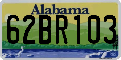 AL license plate 62BR103