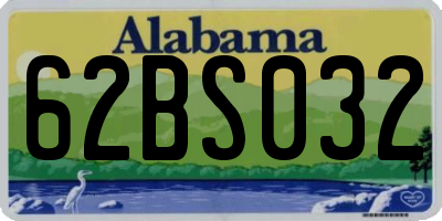 AL license plate 62BS032