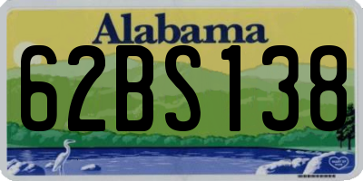 AL license plate 62BS138