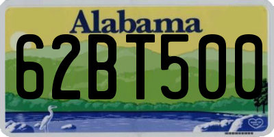 AL license plate 62BT500