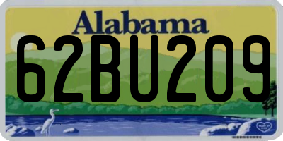 AL license plate 62BU209