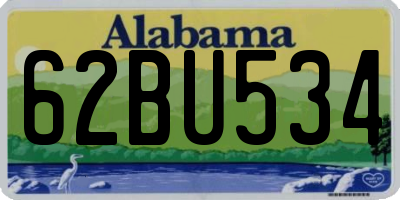 AL license plate 62BU534