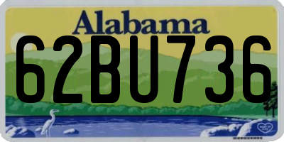 AL license plate 62BU736